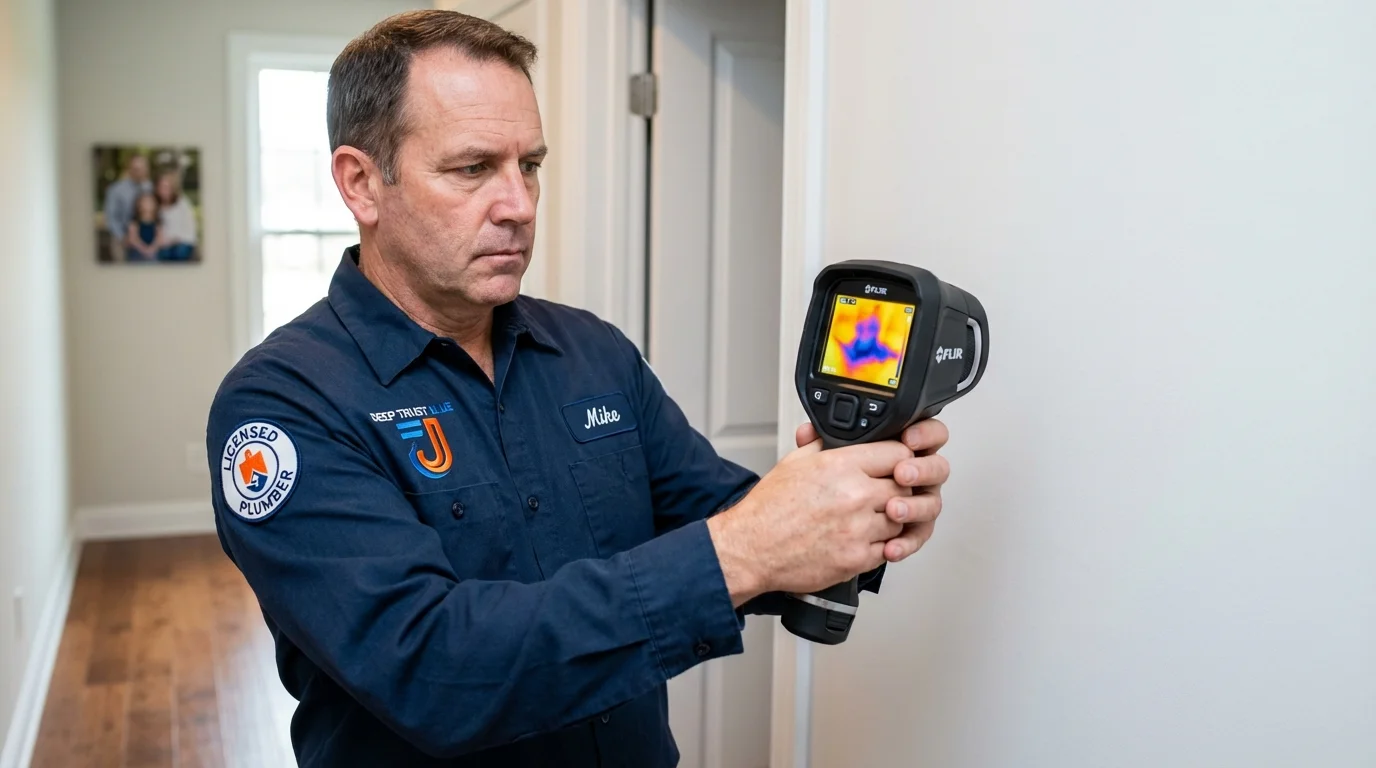 Thermal imaging leak detection by Johns Plumbing LLC in New Kent